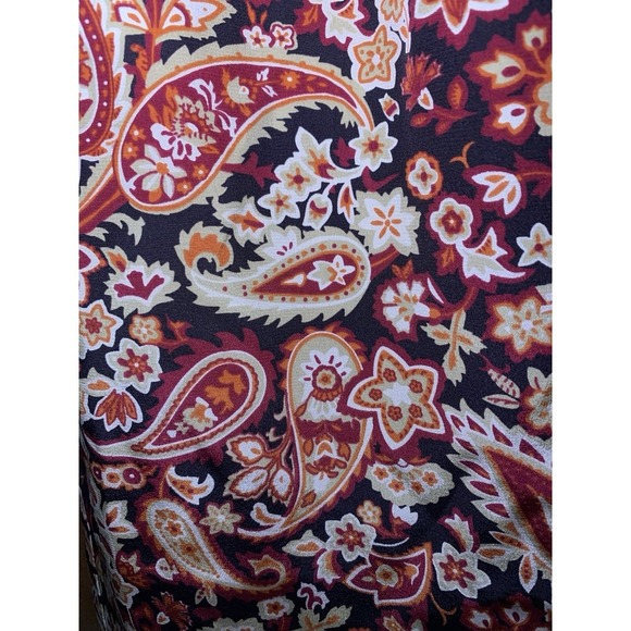 Vintage Merona Silk Paisley Floral Print Business Casual Pencil Skirt Sz 2 NWT - Picture 2 of 8